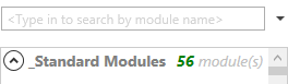 Modules pane